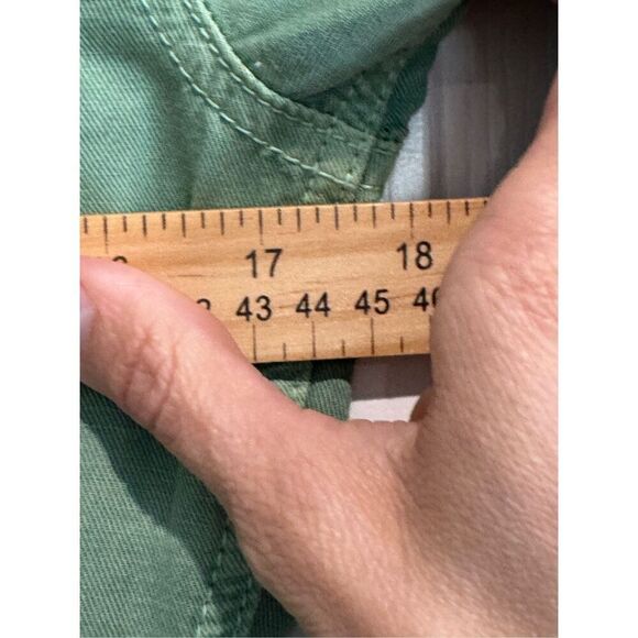 NWOT MOTHER Hedge Green Linen Blend Lightweight Fixer Short Romper One Piece XS - Picture 11 of 16